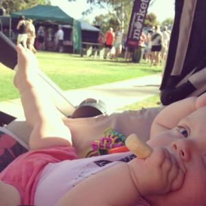 Chilling at the farmer's market